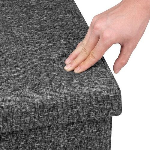 Tweedekans Casaria Zitbank met Opbergruimte - 115x40x40cm 131L – Donkergrijs Tweedehands