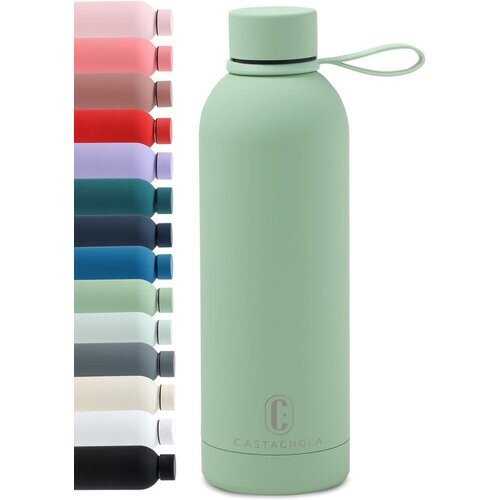 Tweedekans Castagnola Waterfles - RVS Drinkfles 500 ML - Stalen Thermosfles - Drinkflessen voor Volwassenen - Dubbelwandig - Groen Tweedehands