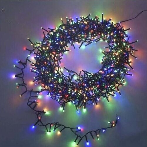 Tweedekans Ceruzo Gekleurde Kerstverlichting - Micro Cluster - 1000 LED - 20 meter - 8 Lichtfuncties + Geheugen - multicolor Tweedehands