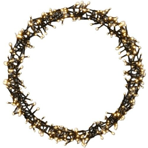 Tweedekans Ceruzo Kerstring - Decoratiering met Verlichting - 300 LED -38cm D -Krans- Warm Wit -Lichtfuncties Tweedehands
