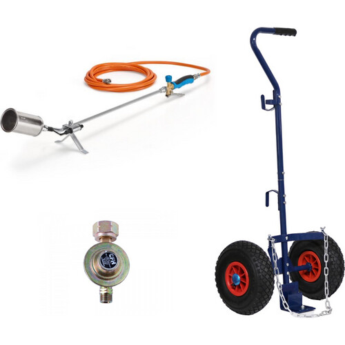 Tweedekans CFH Professionele Gasbrander PZ6500 - 5M Gasslang - Inclusief Trolley en Drukregelaar Tweedehands