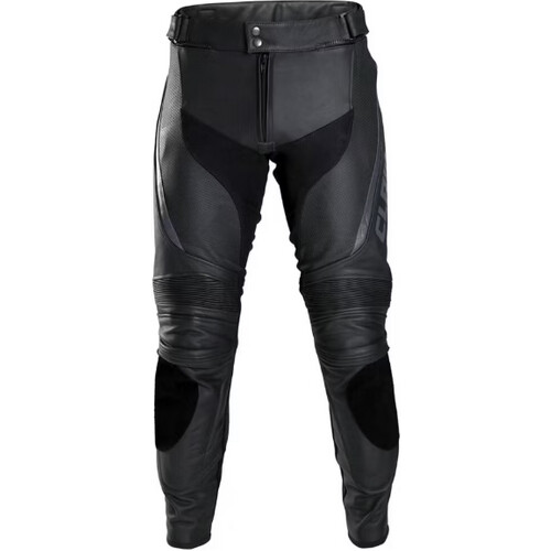 Tweedekans Claw Timo Sport Motorbroek – Heren – Maat L – Zwart – 100% Buffelleer 1,2 mm Tweedehands