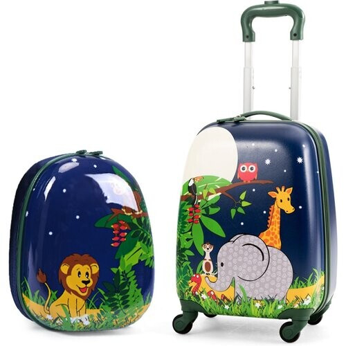 Tweedekans Coast 2-Delige Reisset voor Kinderen - Rolkoffer en Rugzak - Blauw Tweedehands