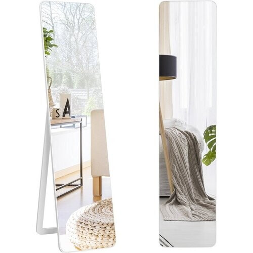 Tweedekans Coast 2 in 1 volle spiegelstandspiegel en wandspiegel 160 x 37 cm wit Tweedehands