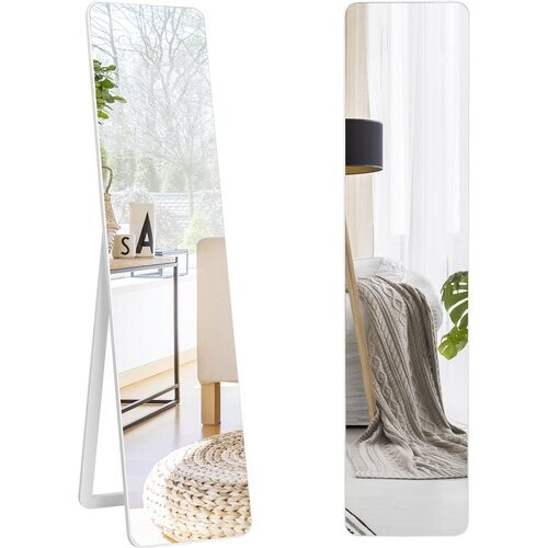 Tweedekans Coast 2 in 1 volle spiegelstandspiegel en wandspiegel 160 x 37 cm wit Tweedehands