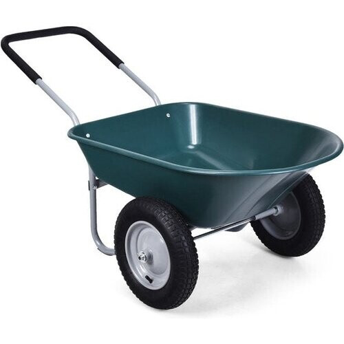 Tweedekans Coast 2-wielwielwagen voor de tuin zware laadlade 145 x 65 x 65 cm - groen - max. 100 kg Tweedehands