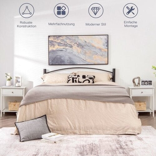 Tweedekans Coast 2er set 2-niveau nachtkastje met lade nachtdressing 48 x 40 x 58 cm wit Tweedehands