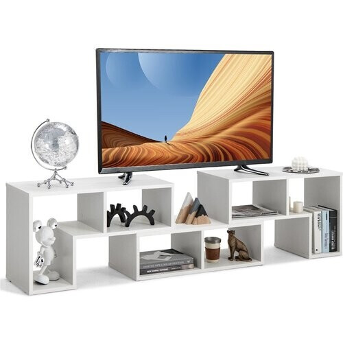 Tweedekans Coast 3-delige televisiekast gemaakt van hout voor tv's tot 65 "vrij combineerbare televisietafel wit Tweedehands