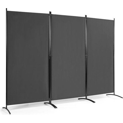 Tweedekans Coast 3-panelen Vouwbare Kamerverdeling Stofbescherming - 260 x 183 cm - Grijs Tweedehands