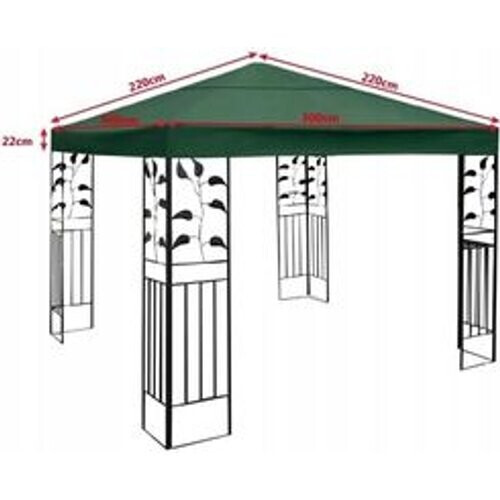 Tweedekans Coast 3 x 3 m paviljoen dak vervangende dakpaviljoen vliegtuig groen Tweedehands