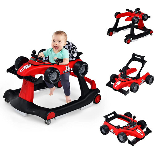 Tweedekans Coast 4 in-1 Loopauto met Instelbare Hoogte - Rood Tweedehands