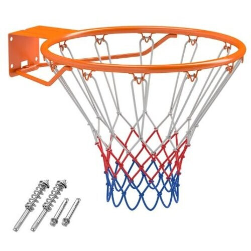 Tweedekans Coast 45 cm Basketbalring met Net voor Alle Seizoenen aan de Muur Bevestigde Basketbalstandaard met Dubbele Veren Tweedehands