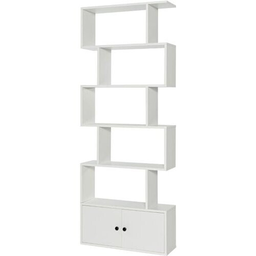 Tweedekans Coast 6 Laags Boekenkast - Decoratieve Opbergplanken - 70 x 23 x 183 cm - Wit Tweedehands