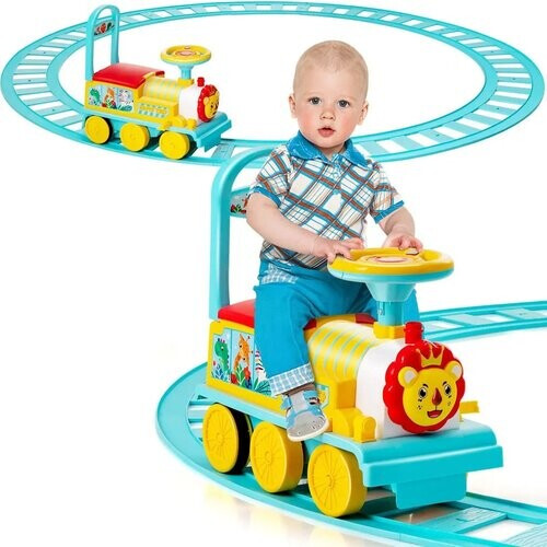 Tweedekans Coast 6V Electric Children's Train om op te staan. met 16 stukjes rails voor kinderen vanaf 3 jaar Tweedehands