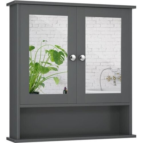 Tweedekans Coast - Badkamer - Spiegelkast - Grijs - 56,5 x 13,5 x 58,5 cm Tweedehands