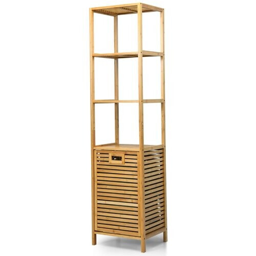 Tweedekans Coast - Badkamerkast - MET Wasmand - Bamboe - 40 x 33 x 160 cm Tweedehands