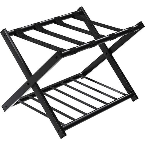 Tweedekans Coast Bagagerek Opvouwbaar Kofferstandaard - Zwart - 68 x 43 x 58 cm Tweedehands