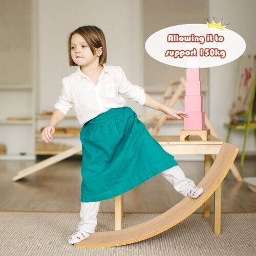 Tweedekans Coast Balansbord - Bamboe - 90 x 30 x 16.5 cm -Montessori Tweedehands