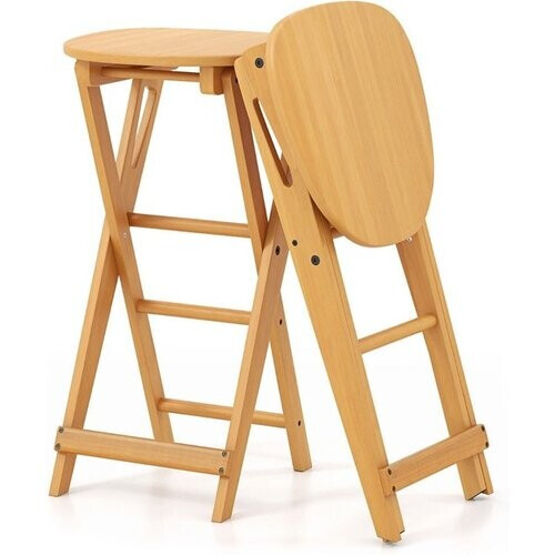 Tweedekans Coast Barkrukken – 2-Delig – Opvouwbaar – Bamboe met Voetsteun – Zithoogte 61 cm – Natuur Tweedehands