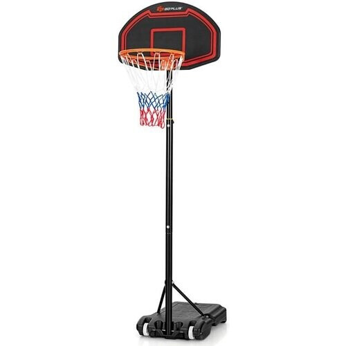 Tweedekans Coast Basketbalstandaard - Hoogte Versetlbaar - 192cm-247cm - Zwart/Rood Tweedehands