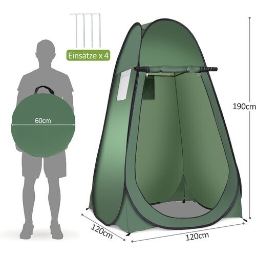 Tweedekans Coast Beach Douche Tent Kleedkamer Tent Toilet Tent Side Tent Large Tent Cabin Fold-Green Tweedehands