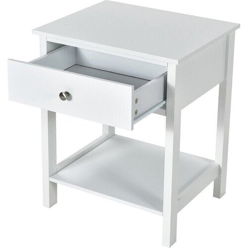 Tweedekans Coast bedtafel 2-fasen nacht dressoir van moderne nachtkastje met lade wit Tweedehands