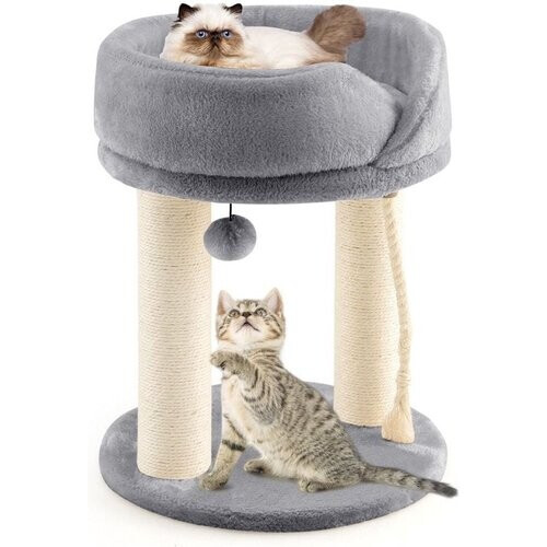 Tweedekans Coast Cat Tree Cat krabpaal met zachte stoel sistale toren voor katten grijs Tweedehands