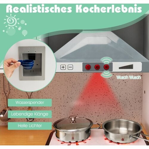 Tweedekans Coast Children's Kitchen Set Speel keuken met lichte ontlasting koffiezetapparaat water dispenser fornuis Tweedehands
