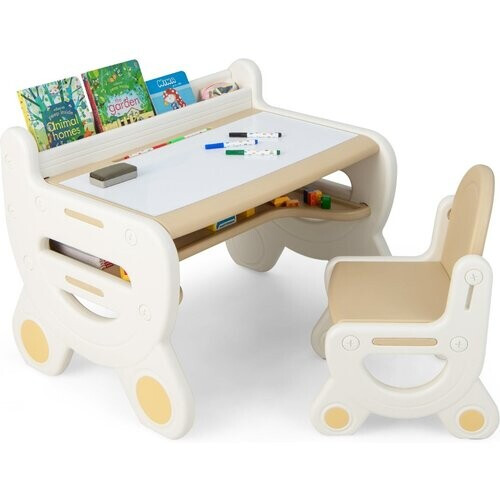 Tweedekans Coast Children's Seating Group met lengte en helling-verstelbare tafel toptafel tabel bruin Tweedehands
