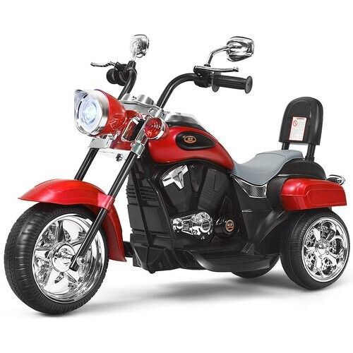 Tweedekans Coast Chopper - Electric Children's Motorcycle - 91 x 48 x 64 cm - rood + zwart Tweedehands