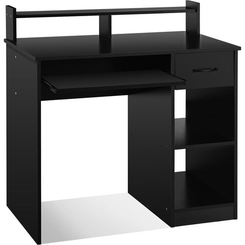 Tweedekans Coast Computertafel met Opberglade - 90 x 48 x 91,5 cm - Zwart Tweedehands