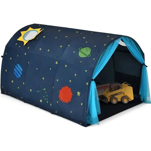 Tweedekans Coast Cot Princess Princess Children's Play House Children's Tent met Window & Bag & Curtain Blue Tweedehands