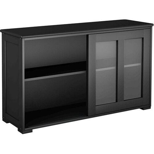 Tweedekans Coast Dressoir met schuifdeuren - 107 x 33 x 63 cm - Zwart Tweedehands