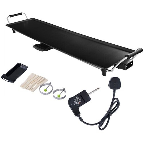 Tweedekans Coast Elektrische Bakplaat - Gourmetstel - Regelbare Temperatuur - 90 x 23 cm - Zwart - 1800 W Tweedehands