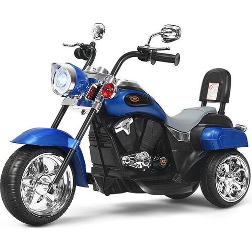Tweedekans Coast Elektrische Motorfiets – 6V – Met Verstelbare Koplamp & Muziek – Blauw/Zwart – 91 x 48 x 64 cm Tweedehands