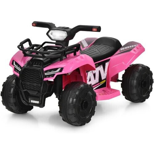 Tweedekans Coast Elektro Kinderquad met opslagruimte mini elektroquad met muziek voor kinderen 44 x 66 x 42 cm roze + zwart Tweedehands