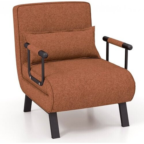 Tweedekans Coast Fauteuil - Verstelbare Slaapbank - 5 Posities - Max. 150 kg - 184 x 65 x 29 cm - Koffiekleur Tweedehands