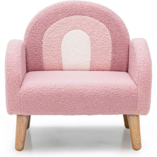 Tweedekans Coast Gededed Kind Sofa met vaste houtpoten Kinder Fauteuil Roze Tweedehands