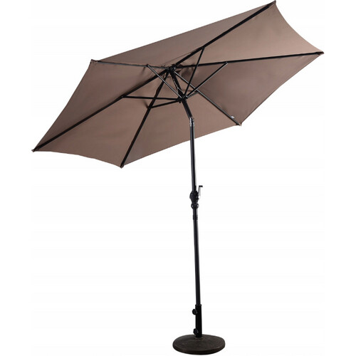Tweedekans Coast Grote Tuinparasol Bruin 270 x 235 cm – Stevige en Stijlvolle Bescherming tegen de Zon Tweedehands