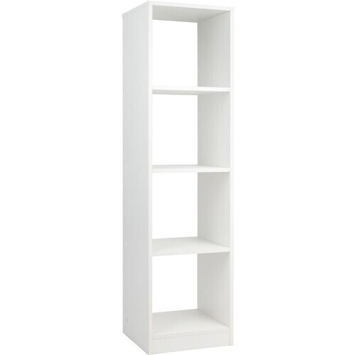 Tweedekans Coast - Boekenkast Staand Rek - 4 Kubusvakken, Max. 75 kg - 38 x 33 x 142 cm - Hout - Wit Tweedehands