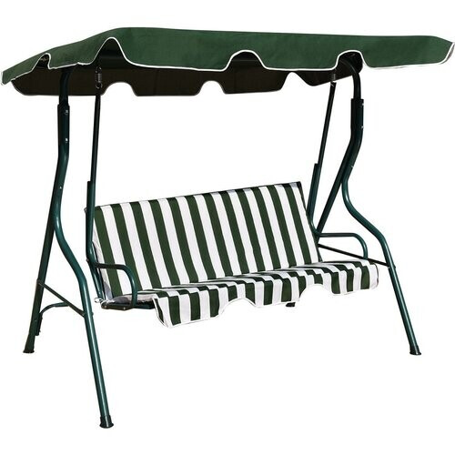 Tweedekans Coast Hollywood Schommelbank - 3 zits - 172x154x110 cm - Groen Tweedehands