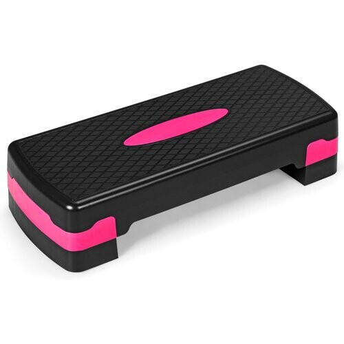 Tweedekans Coast Hoogte Verstelbare Aerobic Stepper Fitnesstrainer 66x28x10-15cm Zwart met Twee Treden Tweedehands