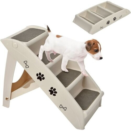 Tweedekans Coast Huisdierentrap – Opvouwbaar – max. 60 kg – 60 x 39 x 49 cm – Beige Tweedehands