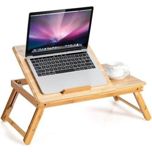 Tweedekans Coast Inklapbare Laptoptafel - met Zjilade - Verstelbaar - Bamboe - 53 x 33 x 20-26,5 cm Tweedehands
