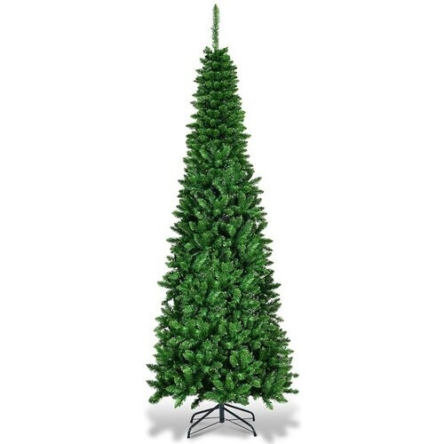 Tweedekans Coast Kerstboom Potloodvormig MET Warm Witte LED-Verlichting En Metalen Voet & - 200cm Tweedehands