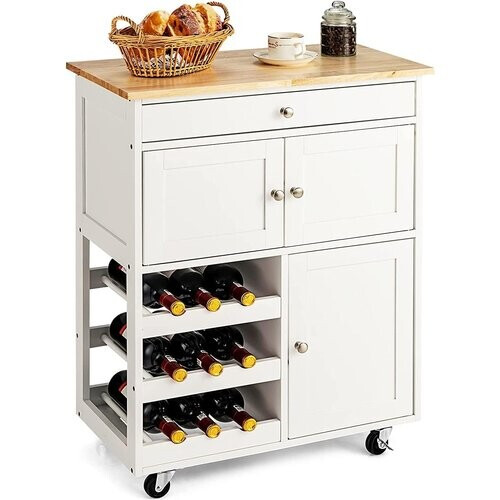 Tweedekans Coast Keukentrolley op wielen - Max. 20 kg - 67 x 37 x 86 cm - Wit Tweedehands