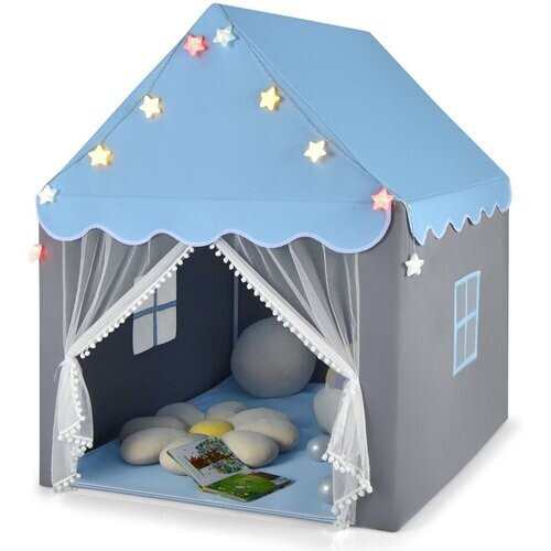 Tweedekans Coast Kinder Speeltent Tipitent - 105 x 121 x 136 cm - Blauw/Grijs Tweedehands