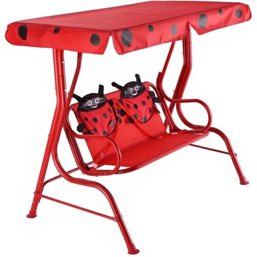 Tweedekans Coast Kinderschommel – 2-Zits – Met Veiligheidsgordel – Max. 80 kg – 117 x 78 x 116 cm – Rood Tweedehands