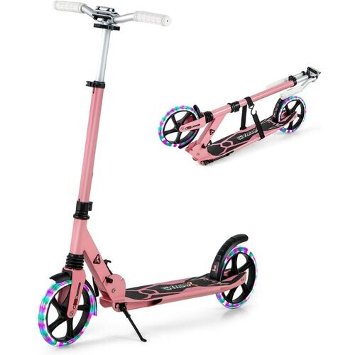 Tweedekans Coast Kinderstep Opvouwbaar Roze – 93 x 43 x 91-106 cm – Met Verlichting en Draagriem Tweedehands