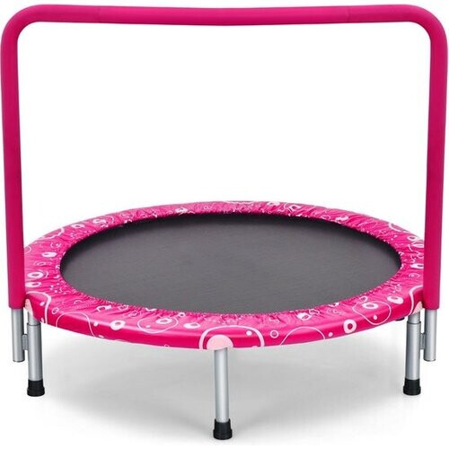 Tweedekans Coast Kindertrampoline – Met Handvat – max. 150 kg – 92 x 92 x 80,5 cm – Roze Tweedehands
